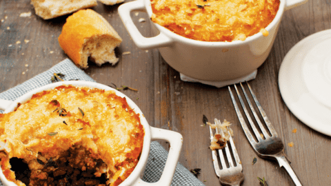 Cottage Pie with Parsnip and Melted Cheddar Mash