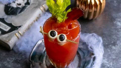 Halloween Themed Bloody Mary Cocktail
